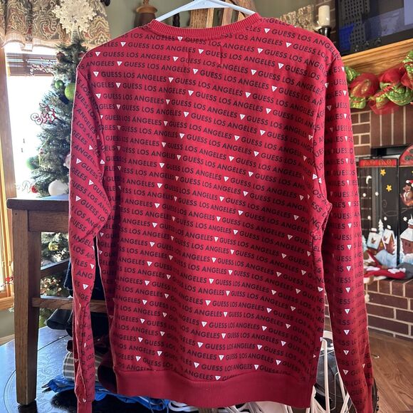 Vintage Guess Jeans USA Sweatshirt Womens Medium M Red Y2K Crewneck - Picture 5 of 7